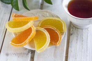 Мармелад желейный резаный с обсыпкой сахаром Добрые дольки микс