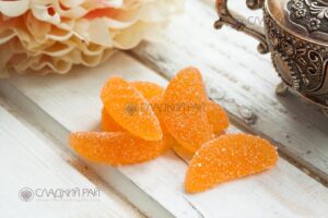 Мармелад желейный формовой с обсыпкой сахаром и яблочной кислотой Мандариновые дольки