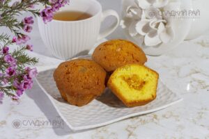 Кекс лимонный с апельсиновой начинкой