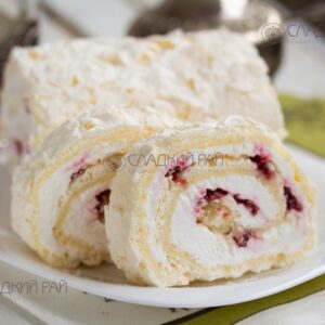Рулет меренговый (воздушный) «Малиновый»