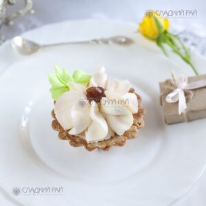 Пирожное песочное Корзиночка с кремом 15шт